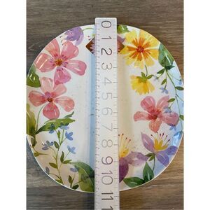 Melamine Indoor Outdoor Summer Collection Dinner Plates flowers Oval New set of